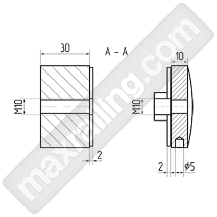 Styklodyrjach black cheren mat Ф50mm. Стъклодържач черен мат Ф50мм.
